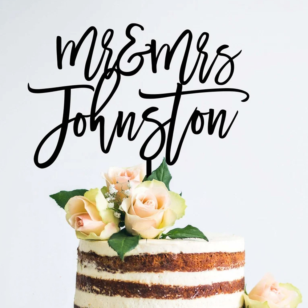 Wedding Supply Rentals - Personalised Mr & Mrs Bánh Cưới