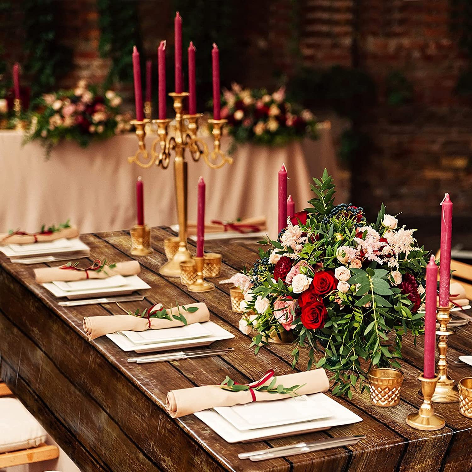 Wooden Grain Disposable Table  - đánh giá và giá Wedding Supply Rentals
