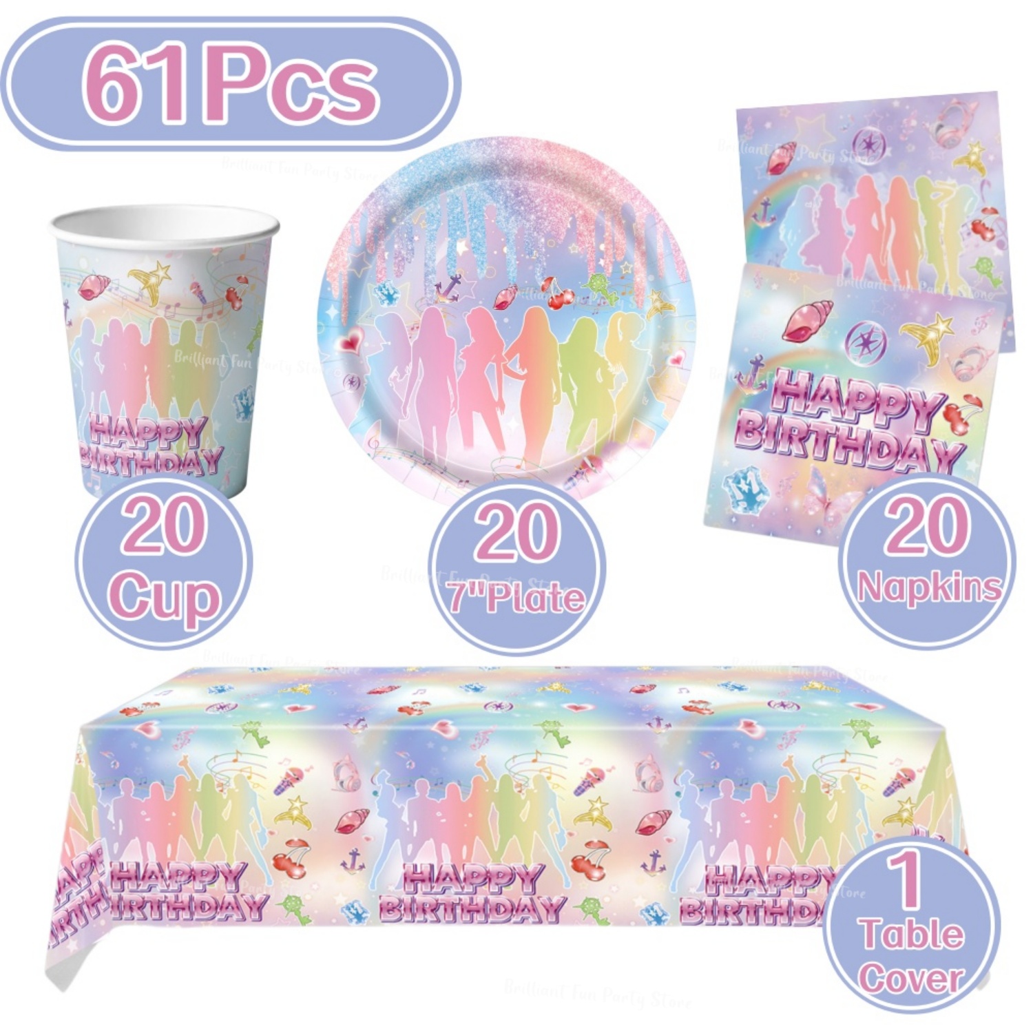 61Pcs Kpop FansBirthday Dispos - đánh giá và giá Wedding Day Supply Kit