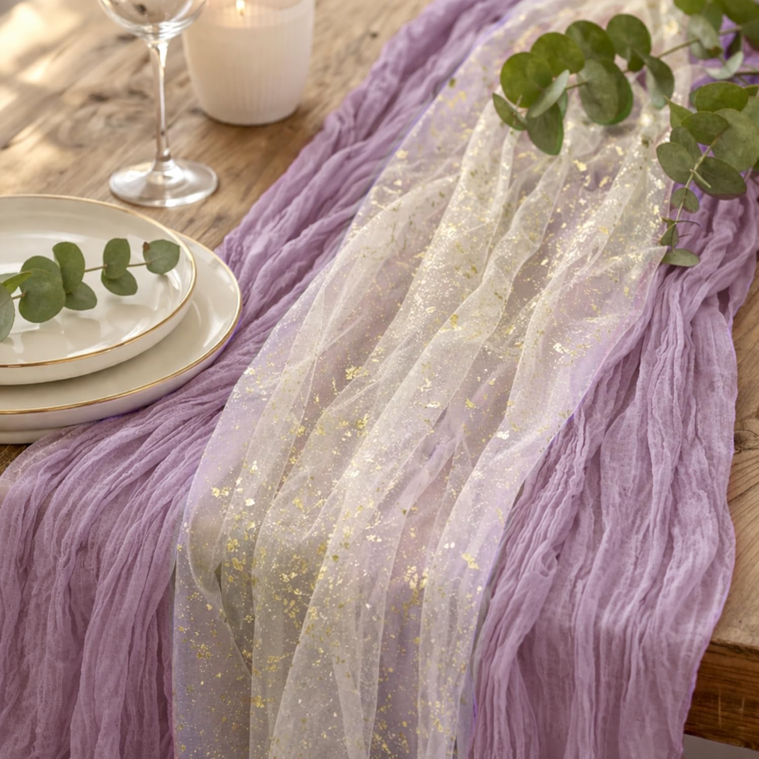 2Pack Cheesecloth Table Runner - đánh giá và giá Wedding Supply Rentals