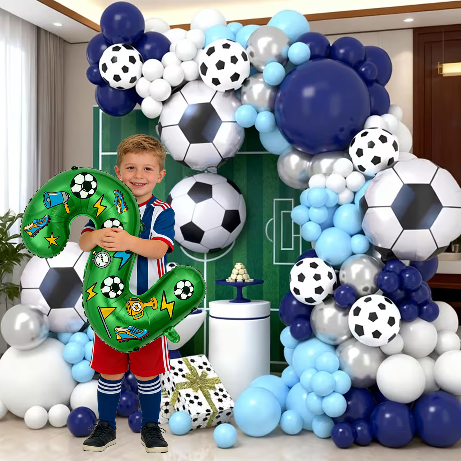 Football-themed Balloon Arch K - đánh giá và giá Wedding Day Supply Kit
