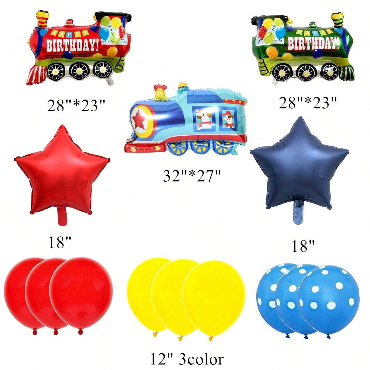 14pcs Train Balloon Kit for Bi - đánh giá và giá Wedding Day Supply Kit