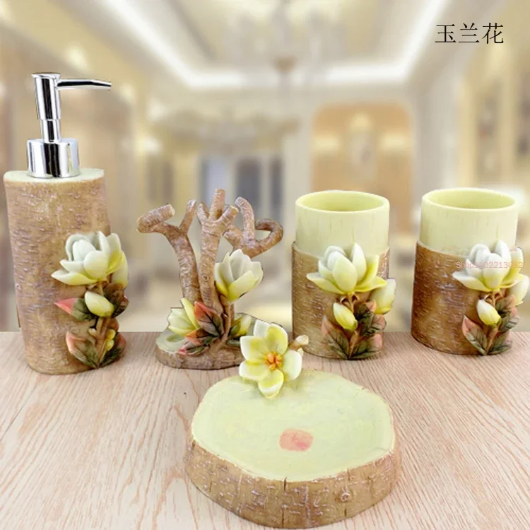 5pcs/set Resin Bathroom Access - đánh giá và giá Wedding Bathroom Supply Kit