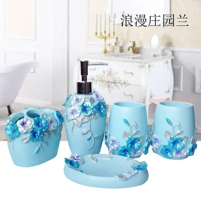 5pcs/set Resin Bathroom Access - đánh giá và giá Wedding Bathroom Supply Kit