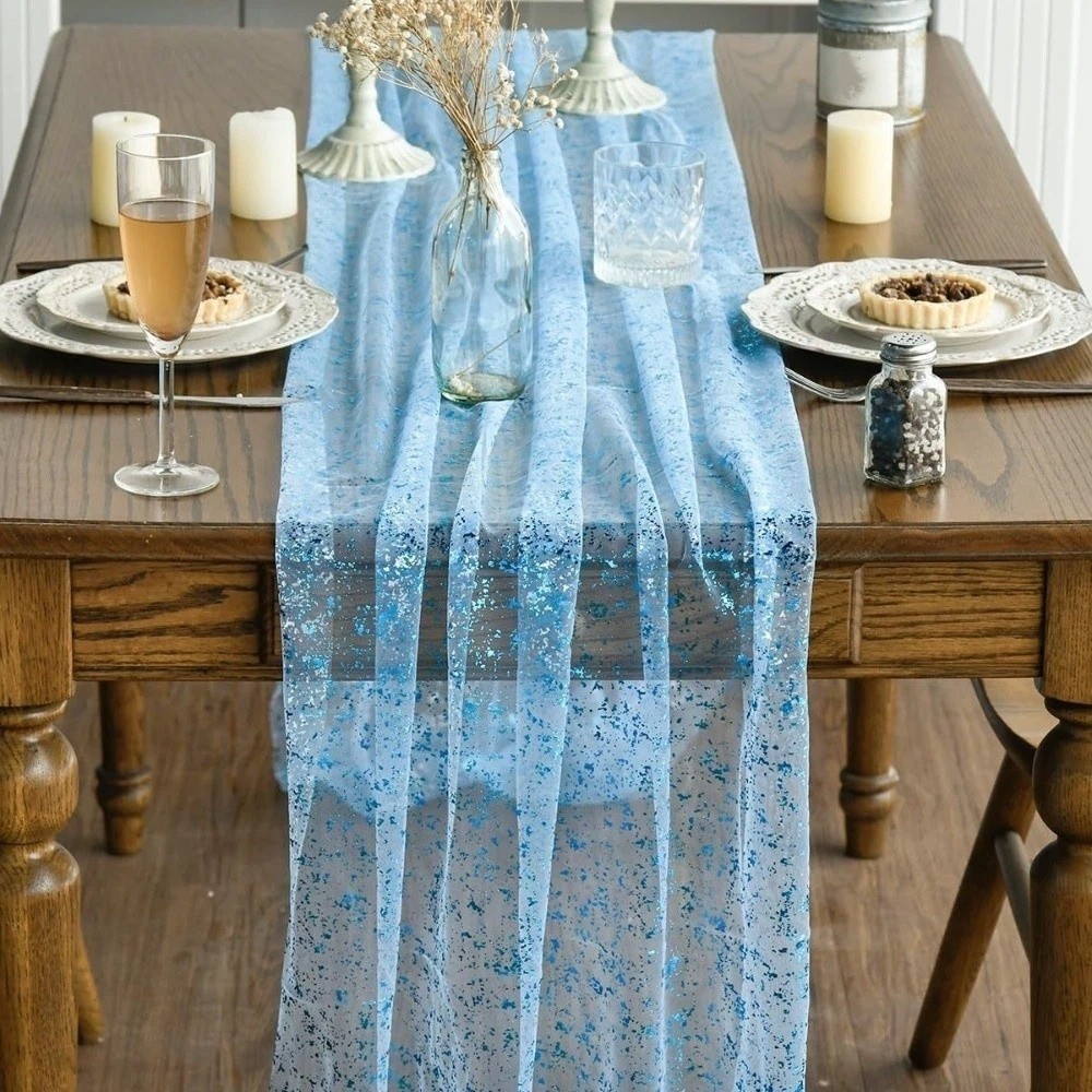 Golden Sequin Glitter Hot Stam - đánh giá và giá Table Runner Sequin