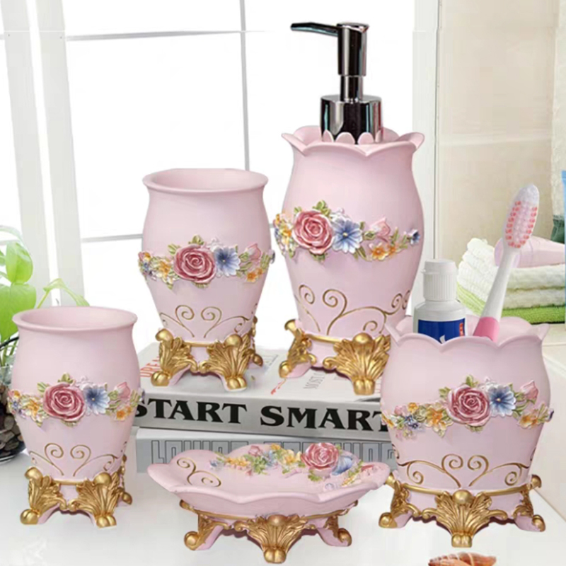 Bộ 5 Thời Trang Đồ Dùng Phòng  - đánh giá và giá Wedding Bathroom Supply Kit