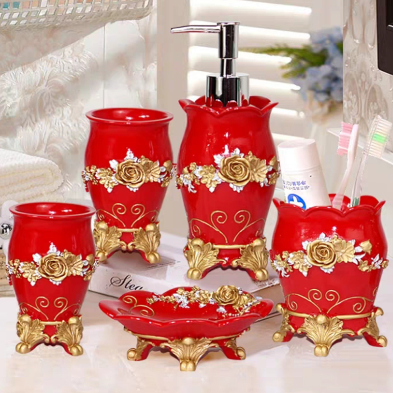 Bộ 5 Thời Trang Đồ Dùng Phòng  - đánh giá và giá Wedding Bathroom Supply Kit