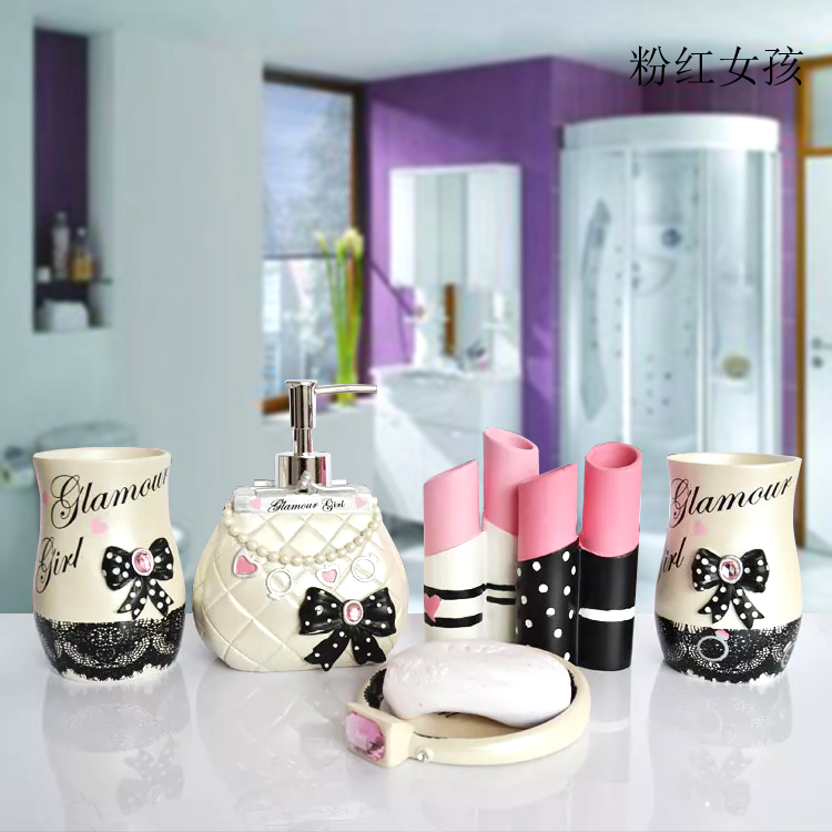 Bộ 5 Thời Trang Đồ Dùng Phòng  - đánh giá và giá Wedding Bathroom Supply Kit