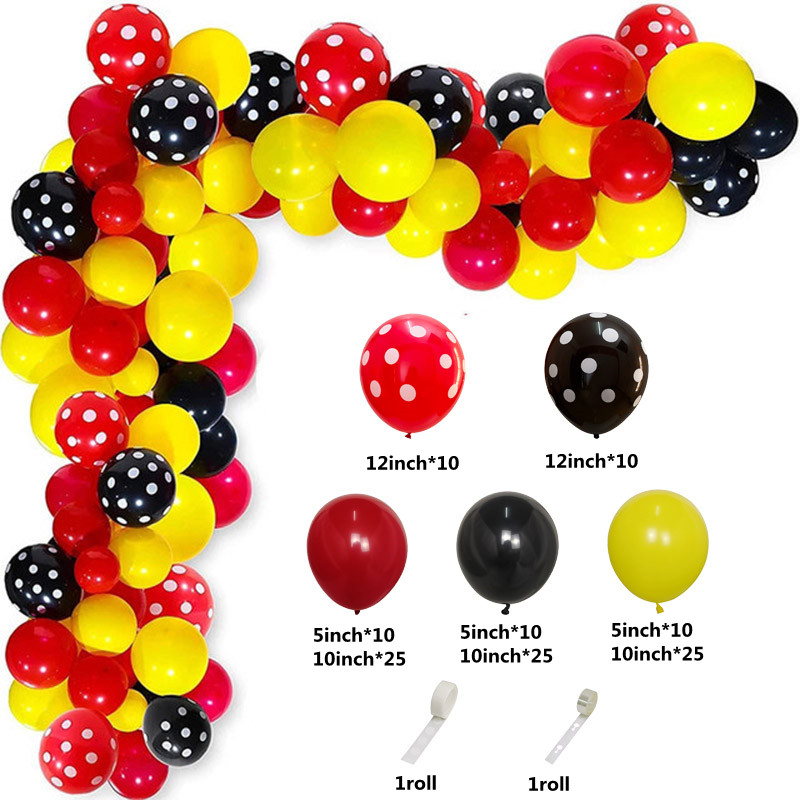 Red Black Yellow Balloon Garla - đánh giá và giá Wedding Day Supply Kit
