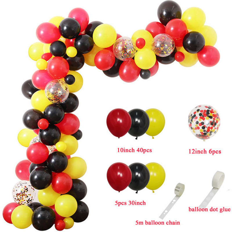 Red Black Yellow Balloon Garla - đánh giá và giá Wedding Day Supply Kit